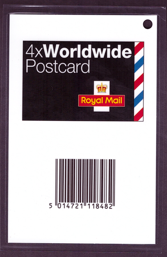 (image for) Scanning tag for MJA1 4 x Worldwide Postcard self adhesive booklet